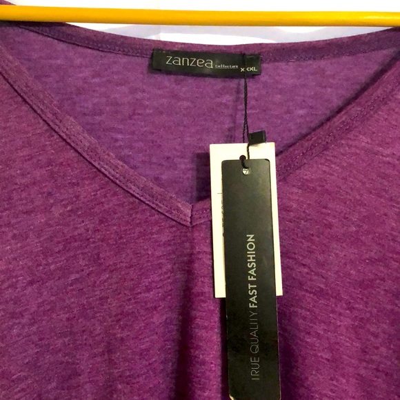 Zanzea Long Sleeve Purple V-Neck women’s Blouse - Picture 5 of 5
